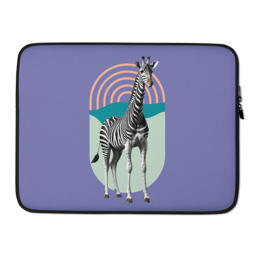 Giraffe Zebra Purple Laptop Sleeve