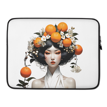 Oriental Lady with Orange Fruits Laptop Sleeve