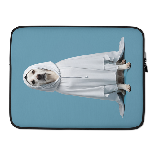 Dog in Ghost Costume Laptop Sleeve