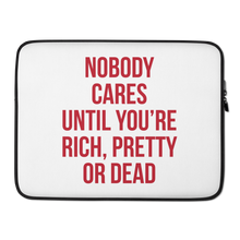 Nobody Cares (Funny) Laptop Sleeve