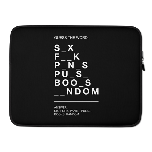 Guess The Word (Funny) Laptop Sleeve