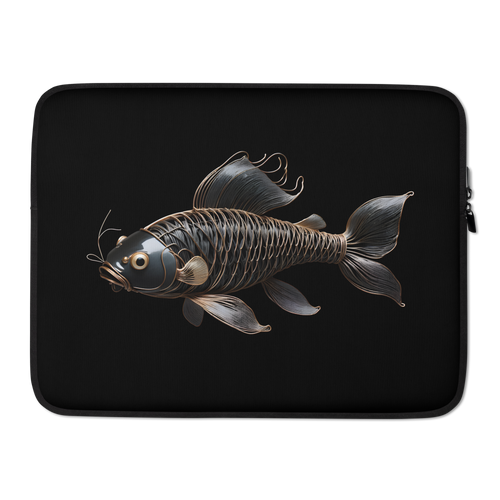 Minimalism Copperplate Art Fish Laptop Sleeve