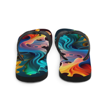 Colorful Swirl Background Flip-Flops