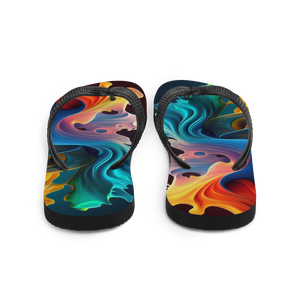 Colorful Swirl Background Flip-Flops