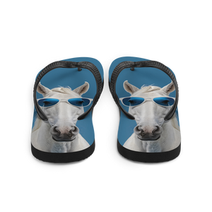 Cool Blue Horse Flip Flops