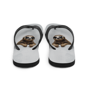 Cool Smiling Sloth Flip Flops