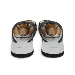 Silent Tiger Head Flip Flops