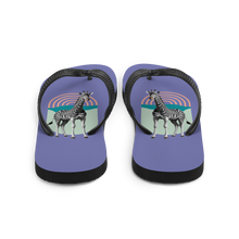 Giraffe Zebra Purple Flip Flops