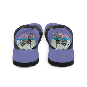 Giraffe Zebra Purple Flip Flops