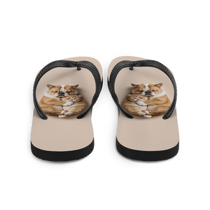 Cute Baby Cat and Dog Sleep Flip Flops