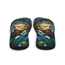 Van Gogh Potrait Painting Flip Flops