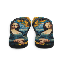 Monalisa Painting in Van Gogh Style Flip Flops