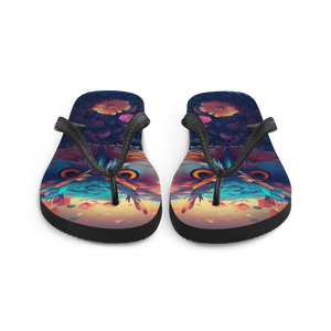 Colorful Owl Art Flip-Flops