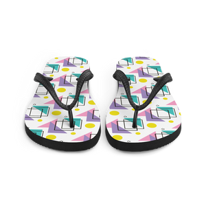 Memphis Colorful Pattern 02 Flip-Flops