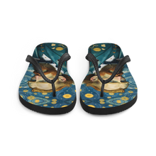 Van Gogh Potrait Painting Flip Flops