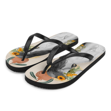 Beautiful Vintage Collage Art Flip-Flops