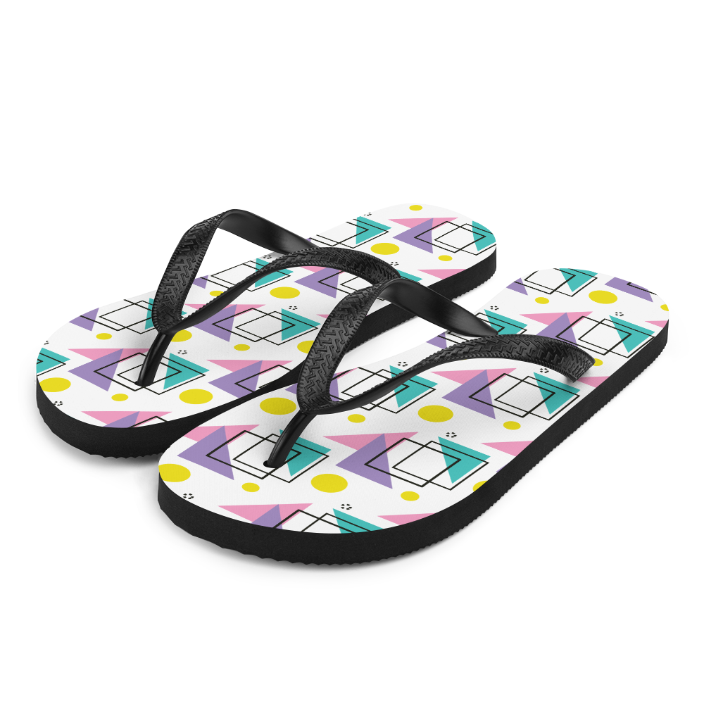 Memphis Colorful Pattern 02 Flip-Flops