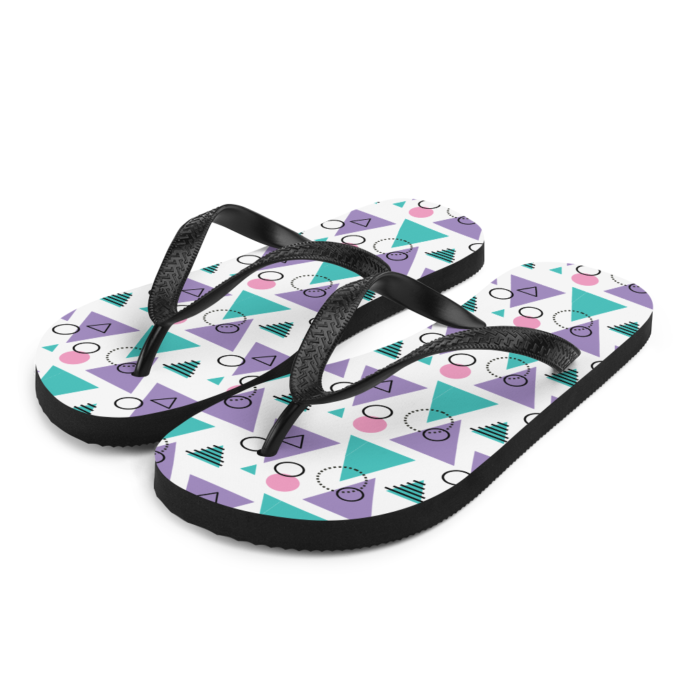 Memphis Colorful Pattern 03 Flip-Flops