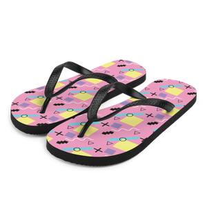 Memphis Colorful Pattern 04 Flip-Flops