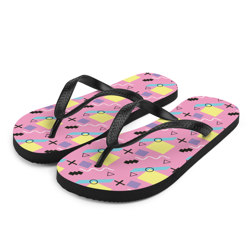 Memphis Colorful Pattern 04 Flip-Flops