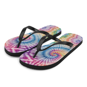 Tie Dye Colorful Pineapple Flip-Flops