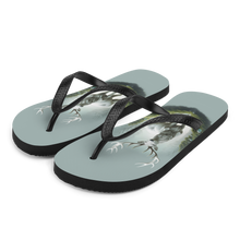 Green White Deer Flip Flops