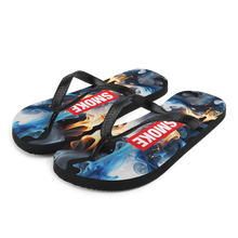 Blue Smoke Fire Flip Flops