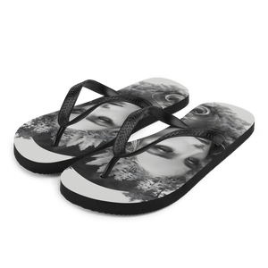 Grayscale Gaia Flip Flops