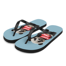 Keep Smile Blue Panda Flip Flops