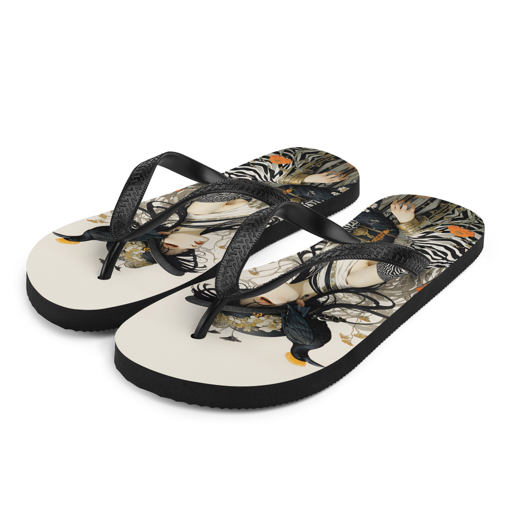 Mrs. Flora and Fauna Flip Flops