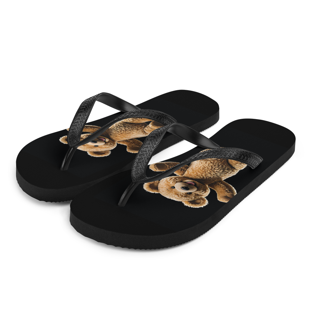 Happy Teddy Bear Flip Flops