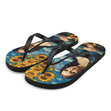 Monalisa Painting in Van Gogh Style Flip Flops