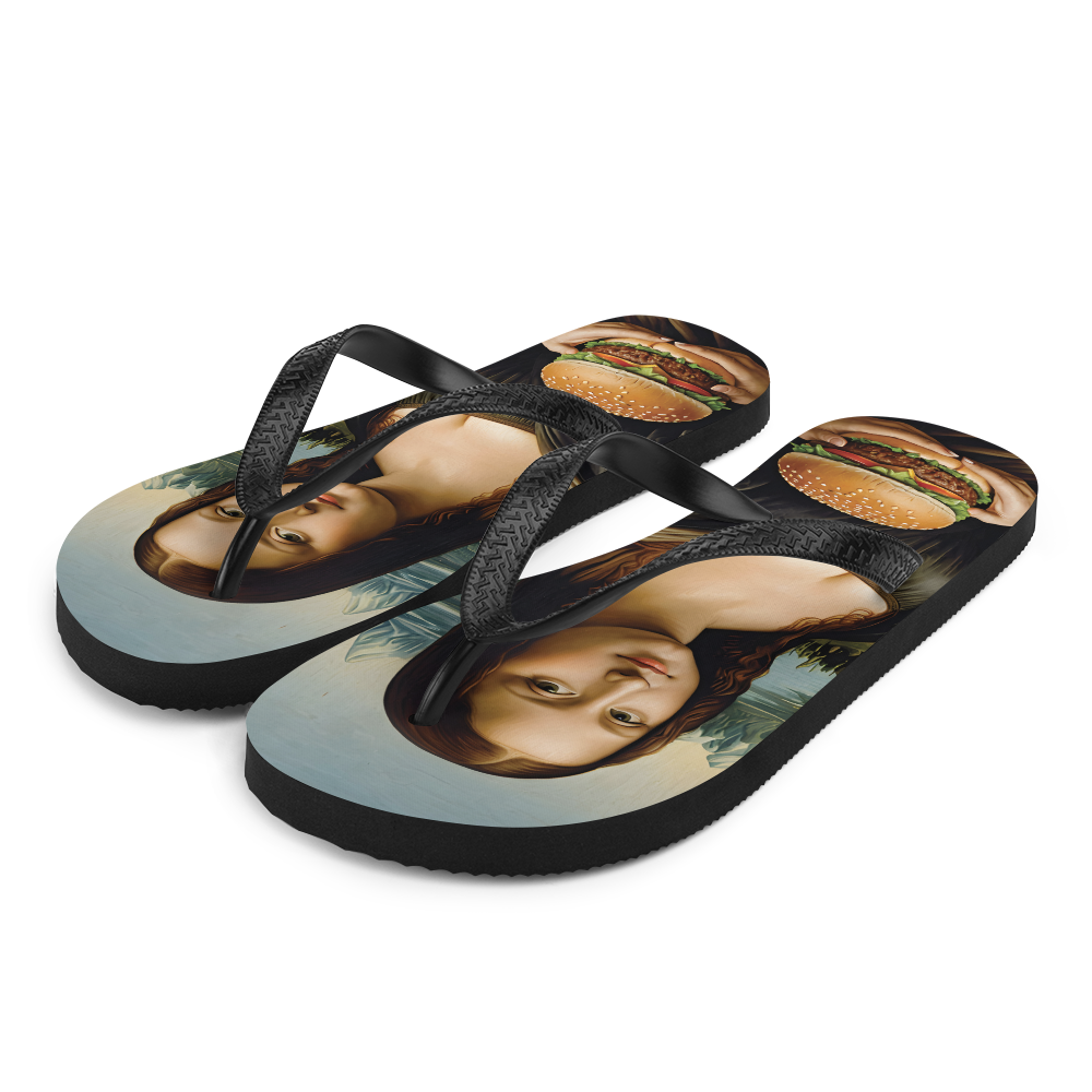 Monalisa Burger Flip Flops