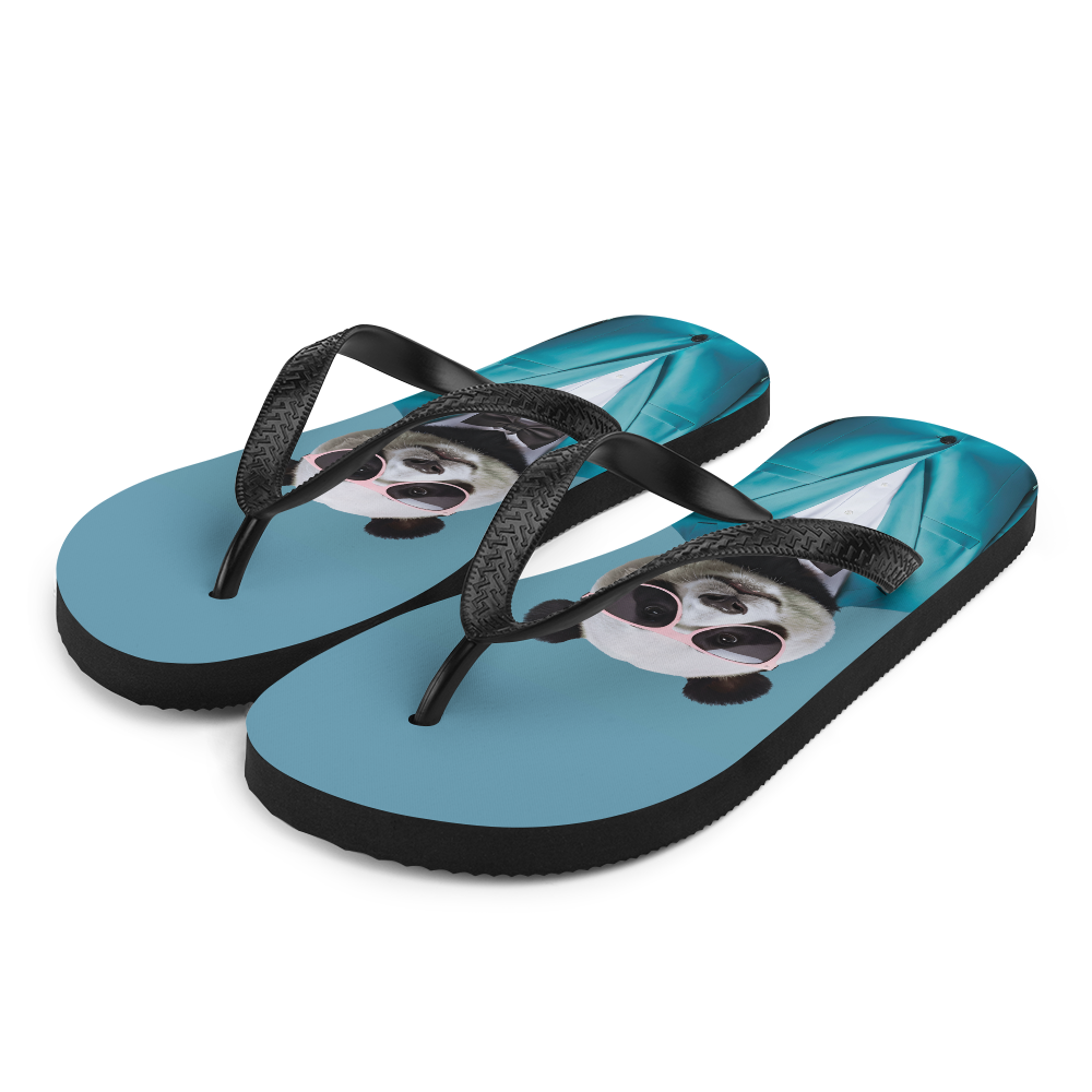 Funky Panda Flip Flops