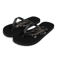 Minimalism Copperplate Art Fish Flip Flops