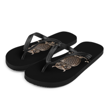 Owl Copper Art Flip Flops