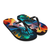 Colorful Swirl Background Flip-Flops