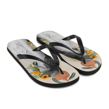 Beautiful Vintage Collage Art Flip-Flops