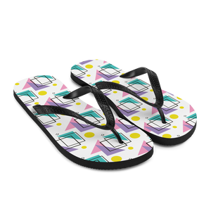 Memphis Colorful Pattern 02 Flip-Flops