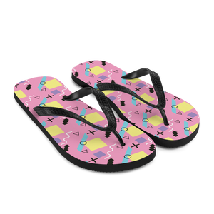 Memphis Colorful Pattern 04 Flip-Flops