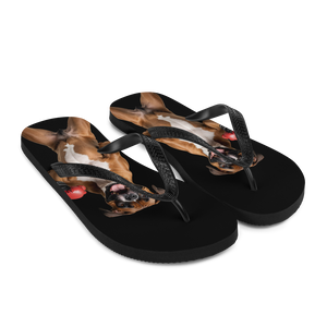 Boxer Boxing Black Flip Flops