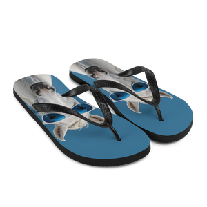 Cool Blue Horse Flip Flops