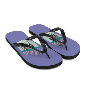 Giraffe Zebra Purple Flip Flops