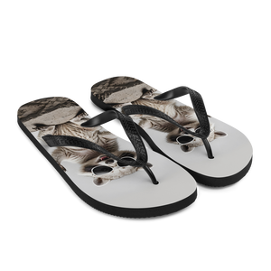 Hello Racoon Flip Flops