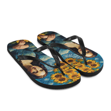 Monalisa Painting in Van Gogh Style Flip Flops