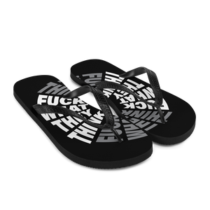 F**ck What They Think Grayscale Flip Flops