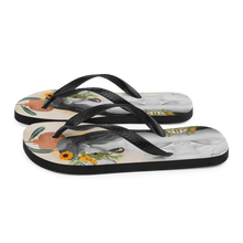 Beautiful Vintage Collage Art Flip-Flops