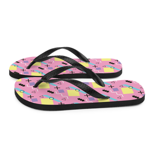 Memphis Colorful Pattern 04 Flip-Flops