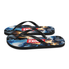 Blue Smoke Fire Flip Flops