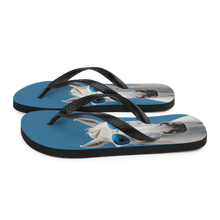 Cool Blue Horse Flip Flops